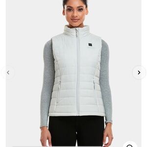 Ororo WOMEN'S CLASSIC HEATED VEST - OFF-WHITE